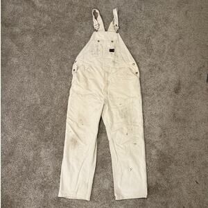 Vintage Stan Ray USA Cream Painters Bib Overalls size 36x30